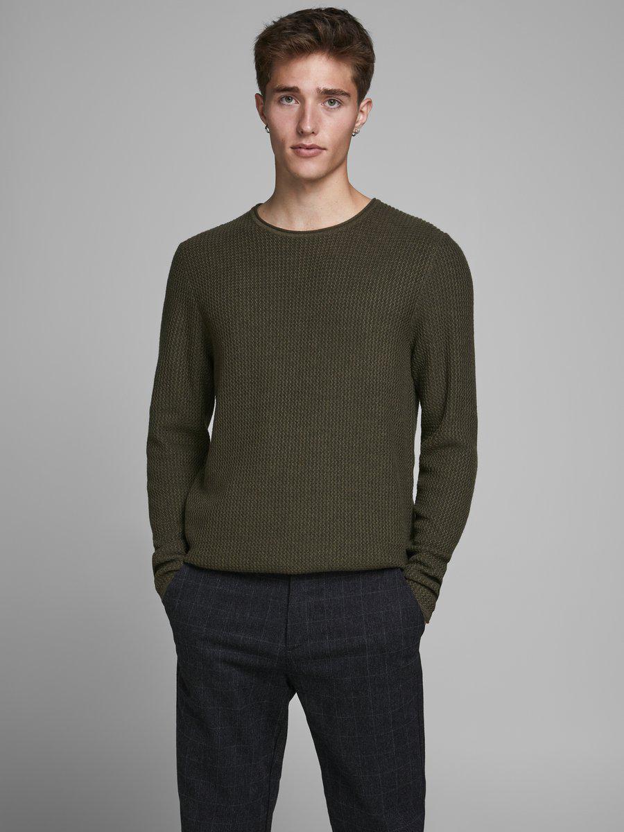 Светр Jack & Jones JPRBLUCARLOS Зелений M (21339756)