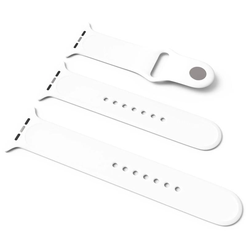 Ремінець силіконовий для Apple Watch Sport Band 42/44/45/49 S/M & M/L 3pcs Білий/White (00000034825_7)