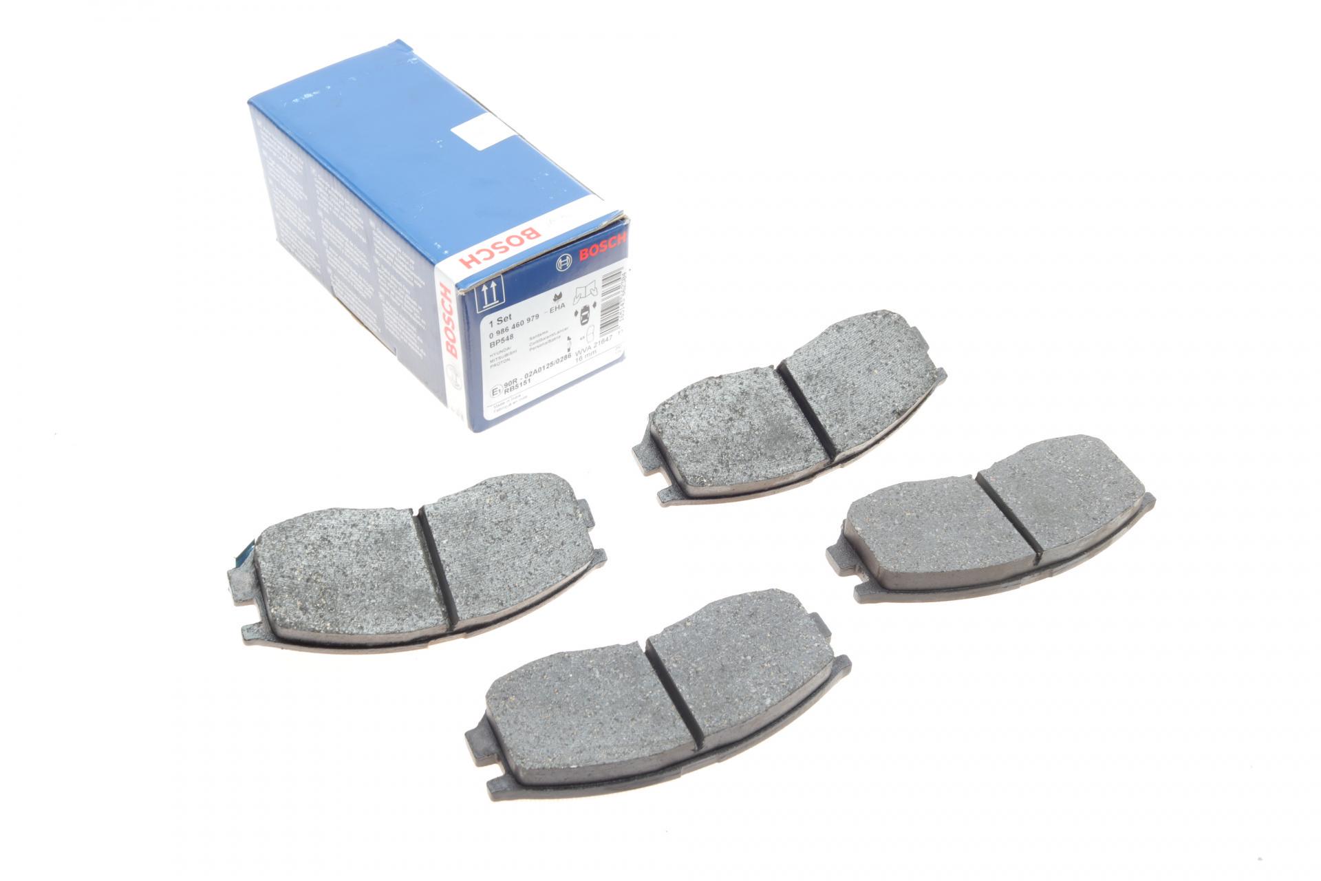 Колодки тормозные передние Mitsubishi Colt 90-96/Galant/Lancer 88-04/Space Wagon 91-98 (0 986 460 979)