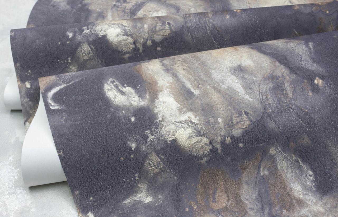 Обои флизелиновые SINTRA Mateo UNI 532355 фон винил горячего тиснения 1,06х10,05 м Фиолетовый