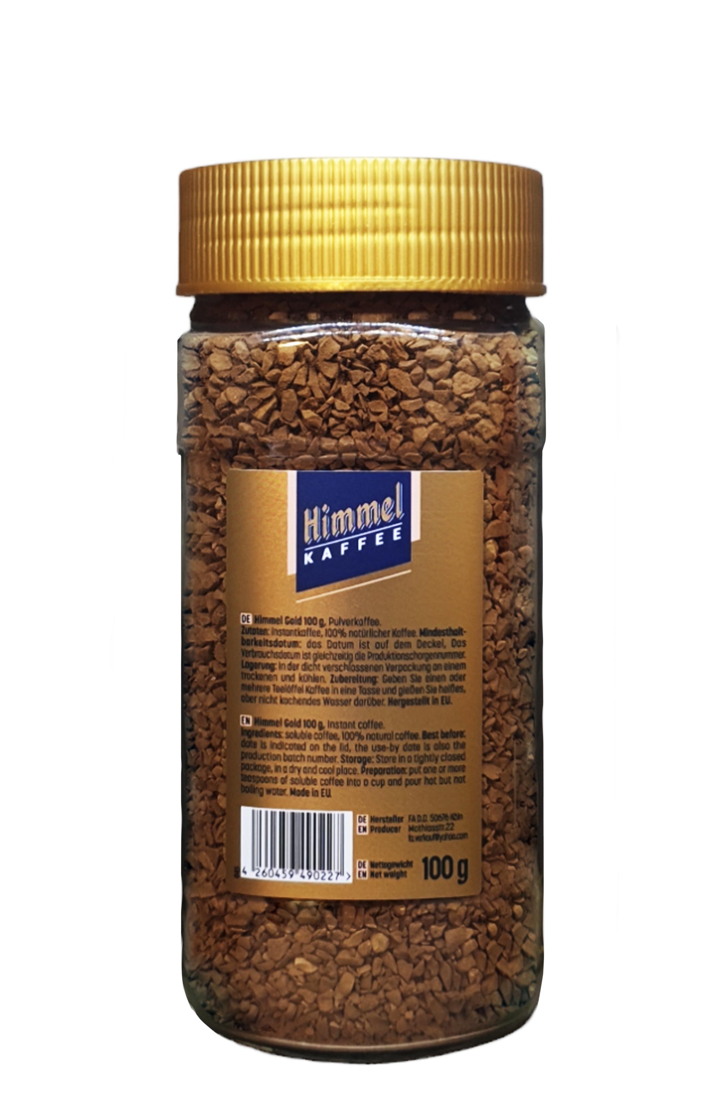 Кофе Himmel GOLD растворимый в стеклянной банке 100 г (57191) - фото 3 Кофе Himmel GOLD растворимый в стеклянной банке 100 г (57191) - фото 3