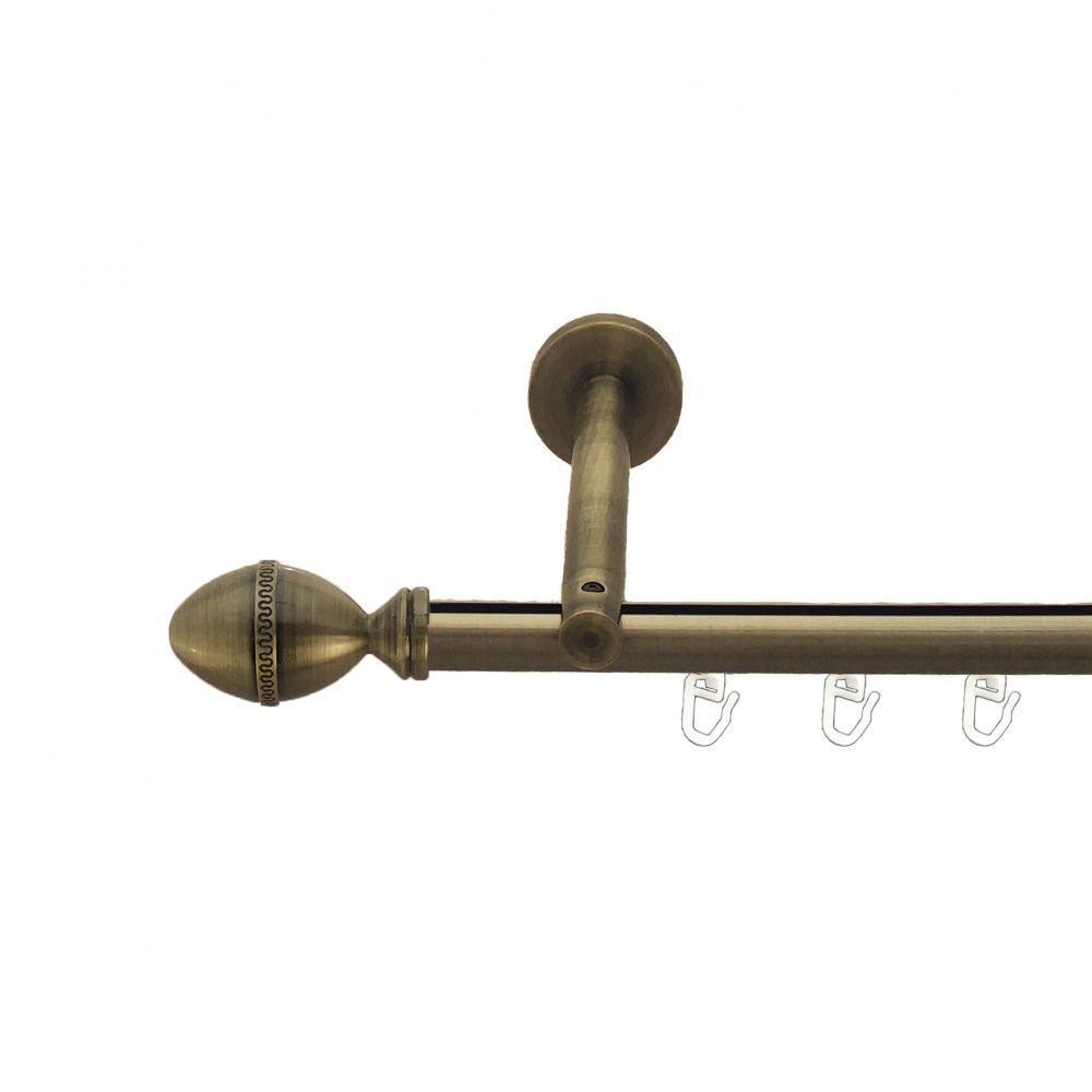 Карниз металлический Orvit Фарже однорядный цилиндр/профиль 16 см профильная труба Антик 19 мм 240 см (7218079)