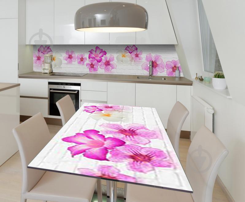 Наклейка 3Д виниловая на стол Zatarga «Распустившиеся бутоны» 650х1200 мм (Z182222/1st)