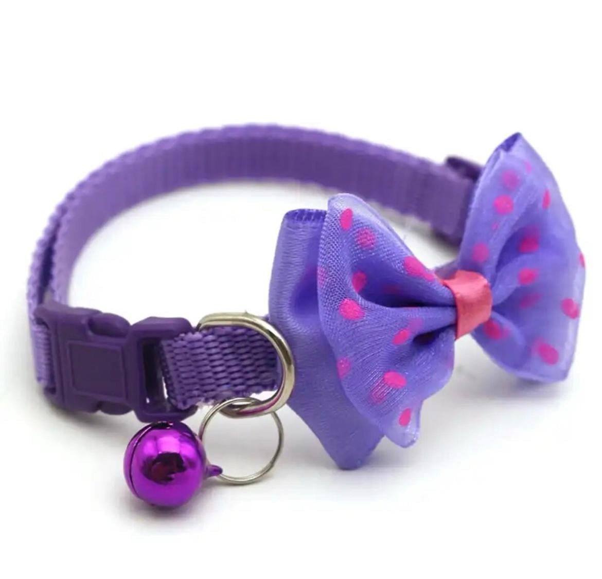 Ошейник с колокольчиком для кошек и собак 19-32 см Purple (21546)