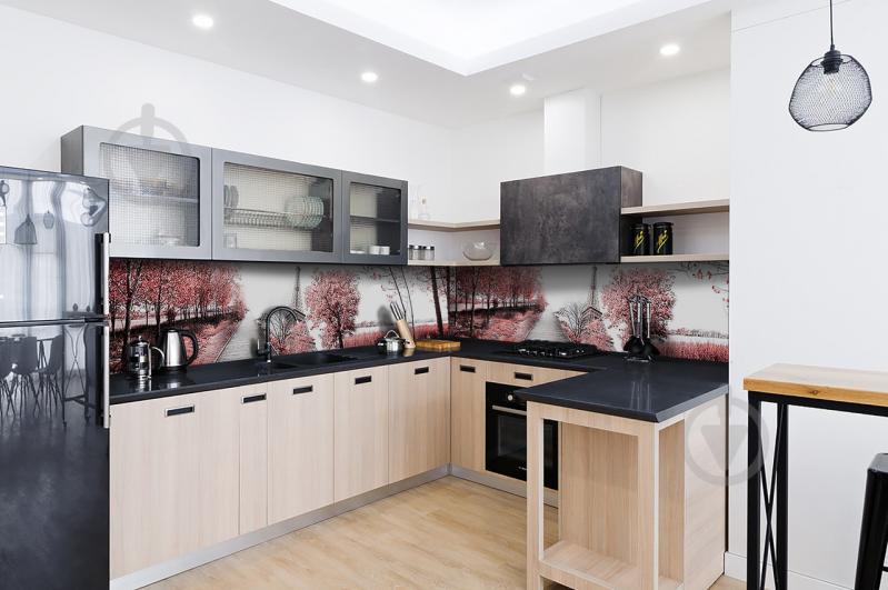 Скинали на кухню Zatarga «Романтическая Алея» 600х3000 мм виниловая 3Д наклейка кухонный фартук самоклеящаяся Z180518/2