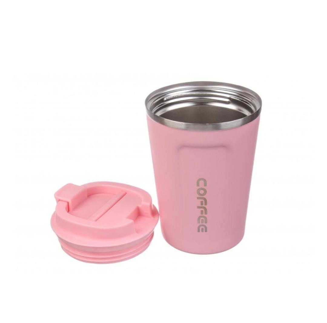 Термокухоль Happy Life Coffee 380 мл Рожевий (18183231) - фото 2 Термокухоль Happy Life Coffee 380 мл Рожевий (18183231) - фото 2