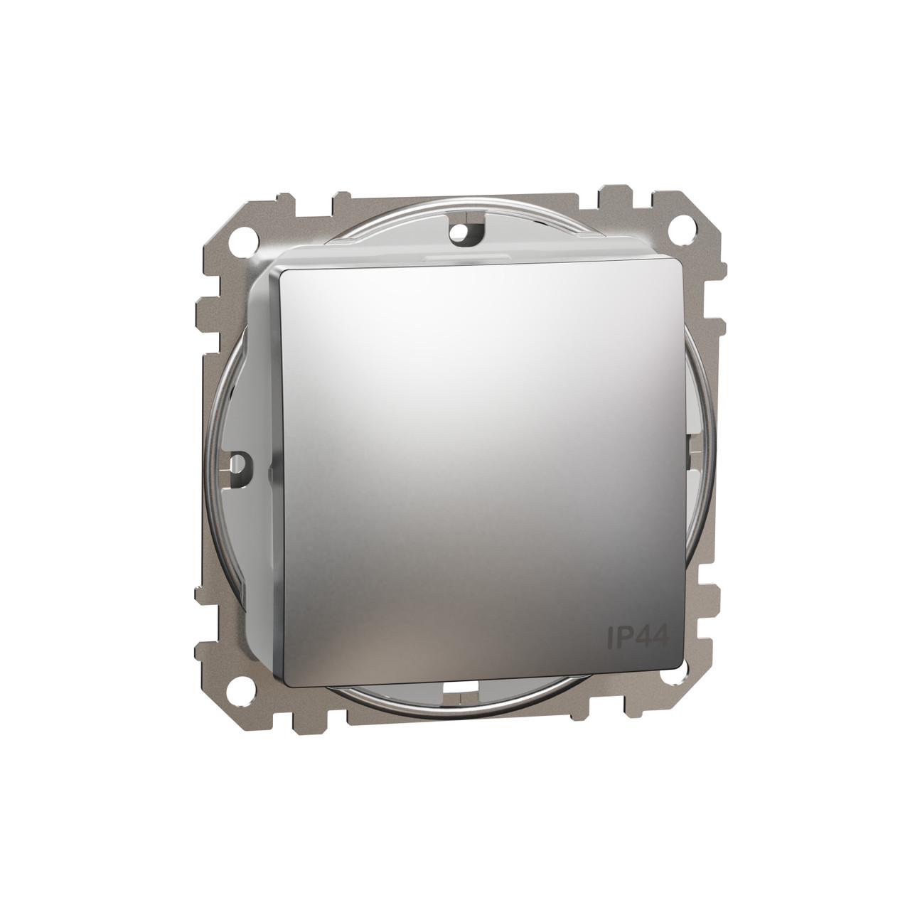 Выключатель одноклавишный Schneider Electric Sedna Design&Elements IP44 ABS-UV 3х73х38 мм Алюминий (SDD270101)