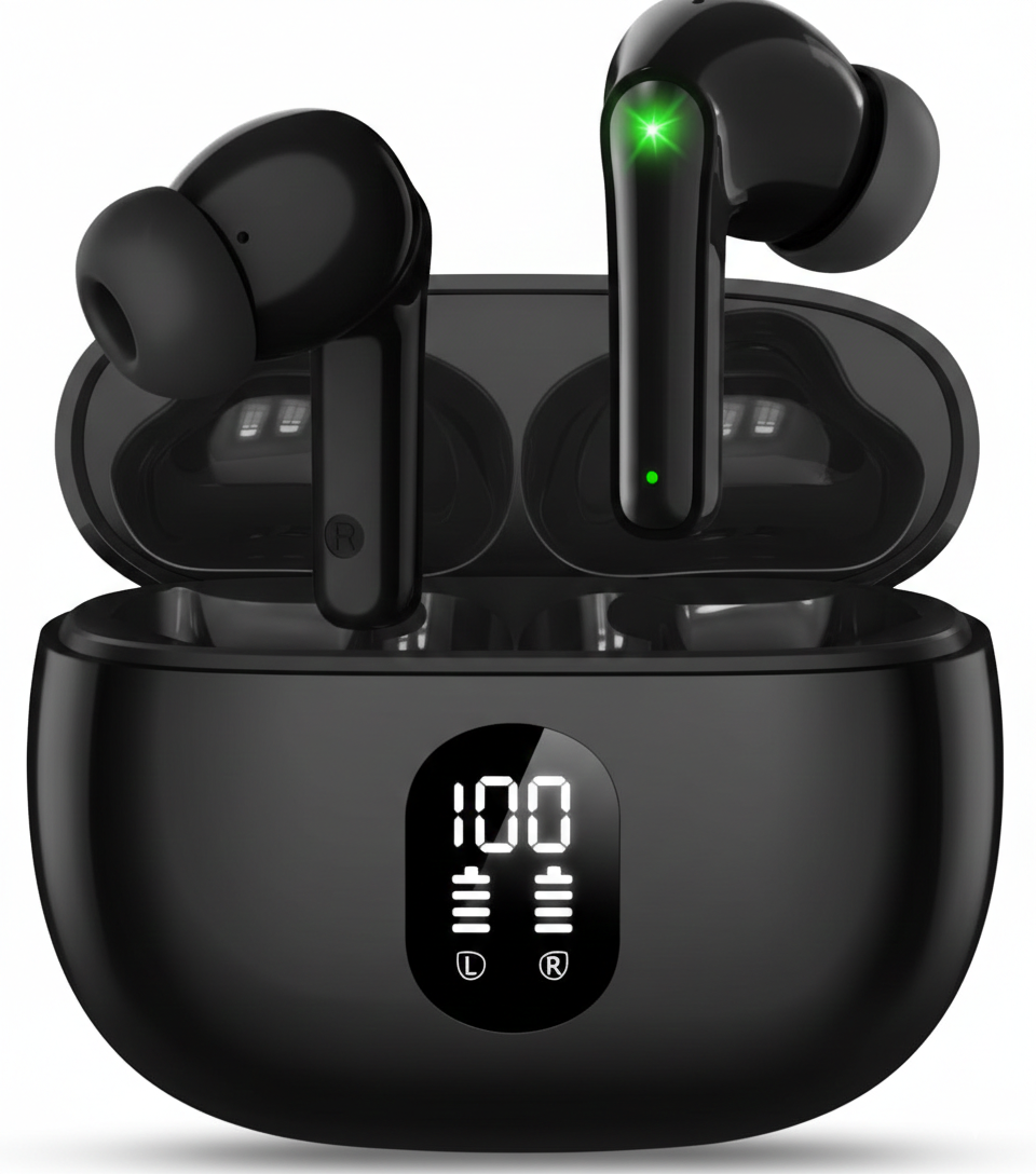 Наушники беспроводные вакуумные ZZU T18 Bluetooth 5,3 40 часов музыки LED-дисплей и защита IP7 (9/817)