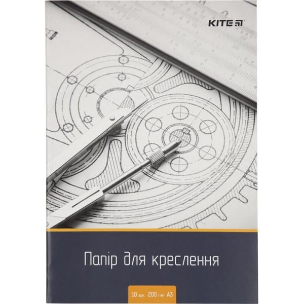 Бумага для чертежа Kite А3 10 листов 200 г/м2 (K18-270)