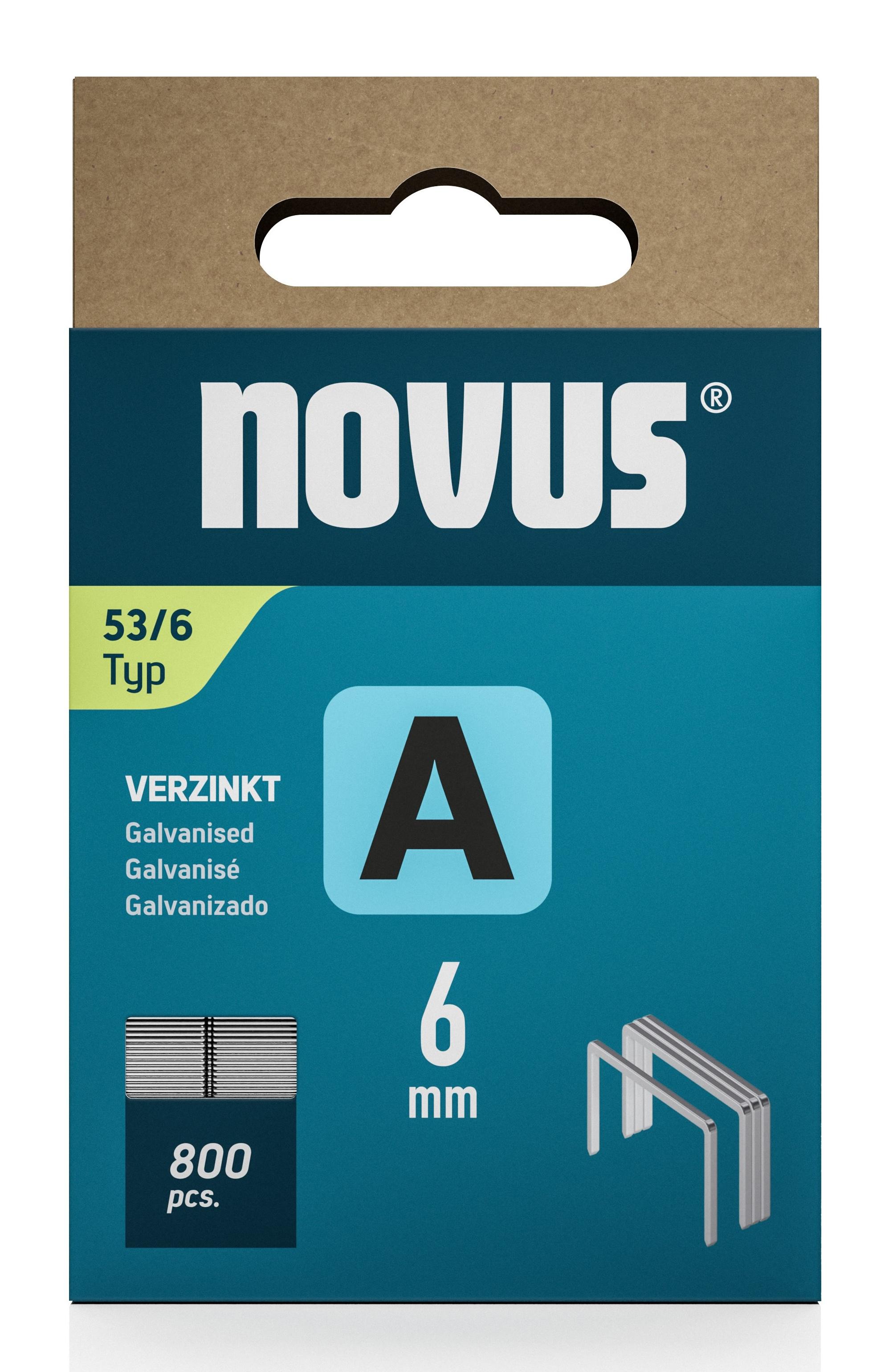 Скоби Novus для будівельного степлера А53 6 мм 800 шт. (042-0776) - фото 3
