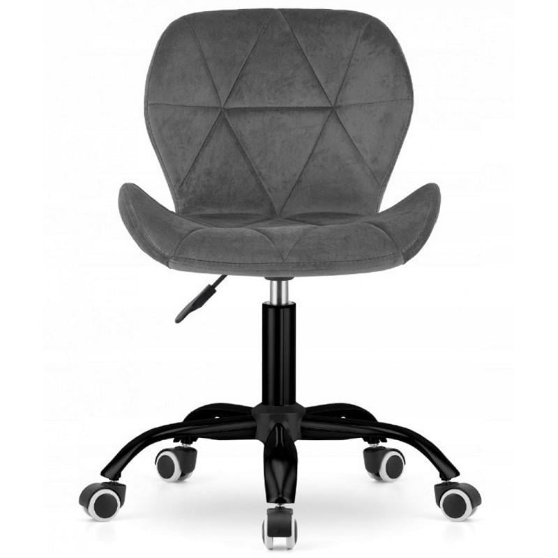 Кресло на колесах велюр Серый/Черный (333270) - фото 3 Кресло на колесах велюр Серый/Черный (333270) - фото 3