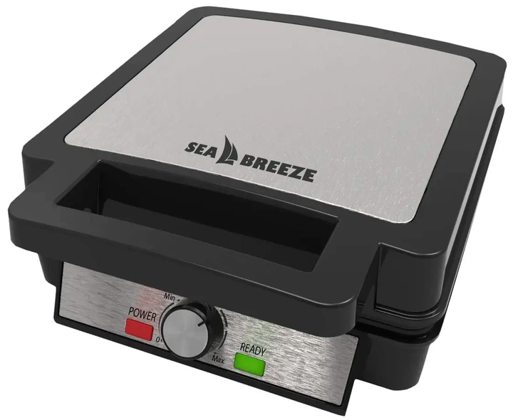 Электровафельница SeaBreeze SB-0101 для бельгийских вафель с антипригарным покрытием на 4 вафли 1200 Вт Черный (2852309464)