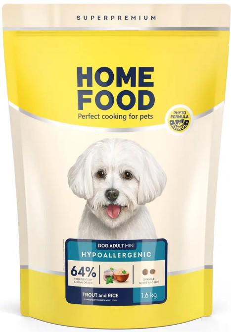 Корм сухий для дорослих собак малих порід Home Food Форель з рисом гіпоалергенний 1,6 кг (00-00022969)