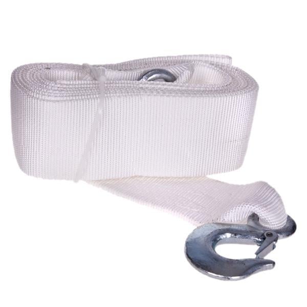 Трос буксировочный ST1009/ТР-109-8-1 лента 75 мм х 5,0 м 2 крючка 8 т Белый (UNI TP-109-8-1)