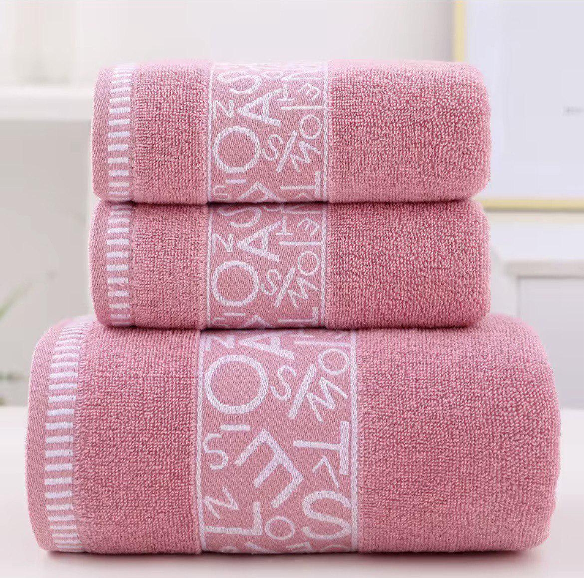 Набір рушників Alphabet Premium 3в1 Рожевий (NR3in1BathRoseAlphabet) - фото 1 Набір рушників Alphabet Premium 3в1 Рожевий (NR3in1BathRoseAlphabet) - фото 1