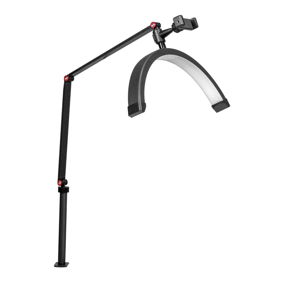 Настольная LED Moon на струбцине M3X d 16" 40,5 см 20W больше 90CRI 3000/6000K Black (6975f039)