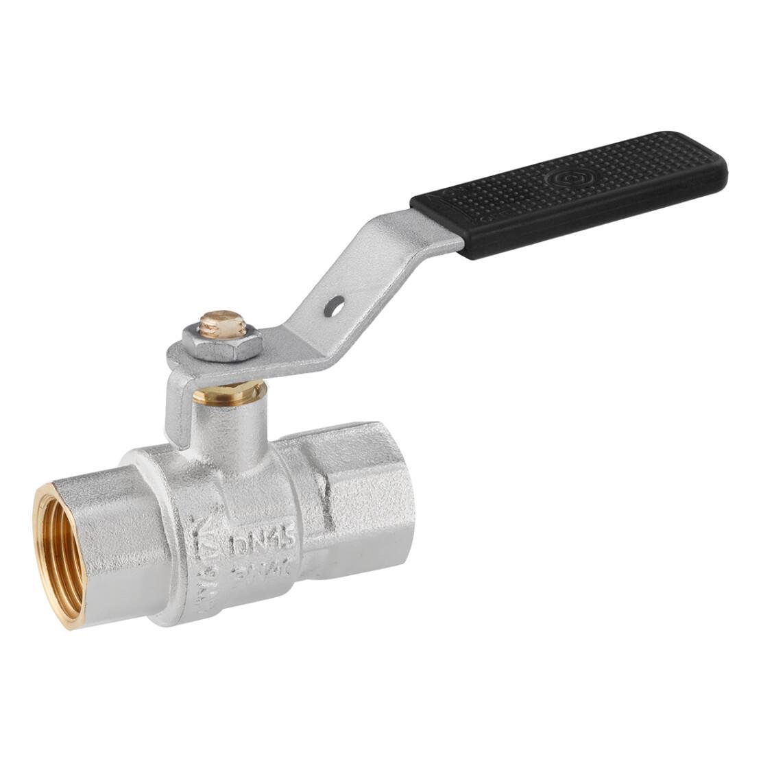 Кран кульовий Kroner ВВ PN40 1/2" ручка/нікельований (CV033213)