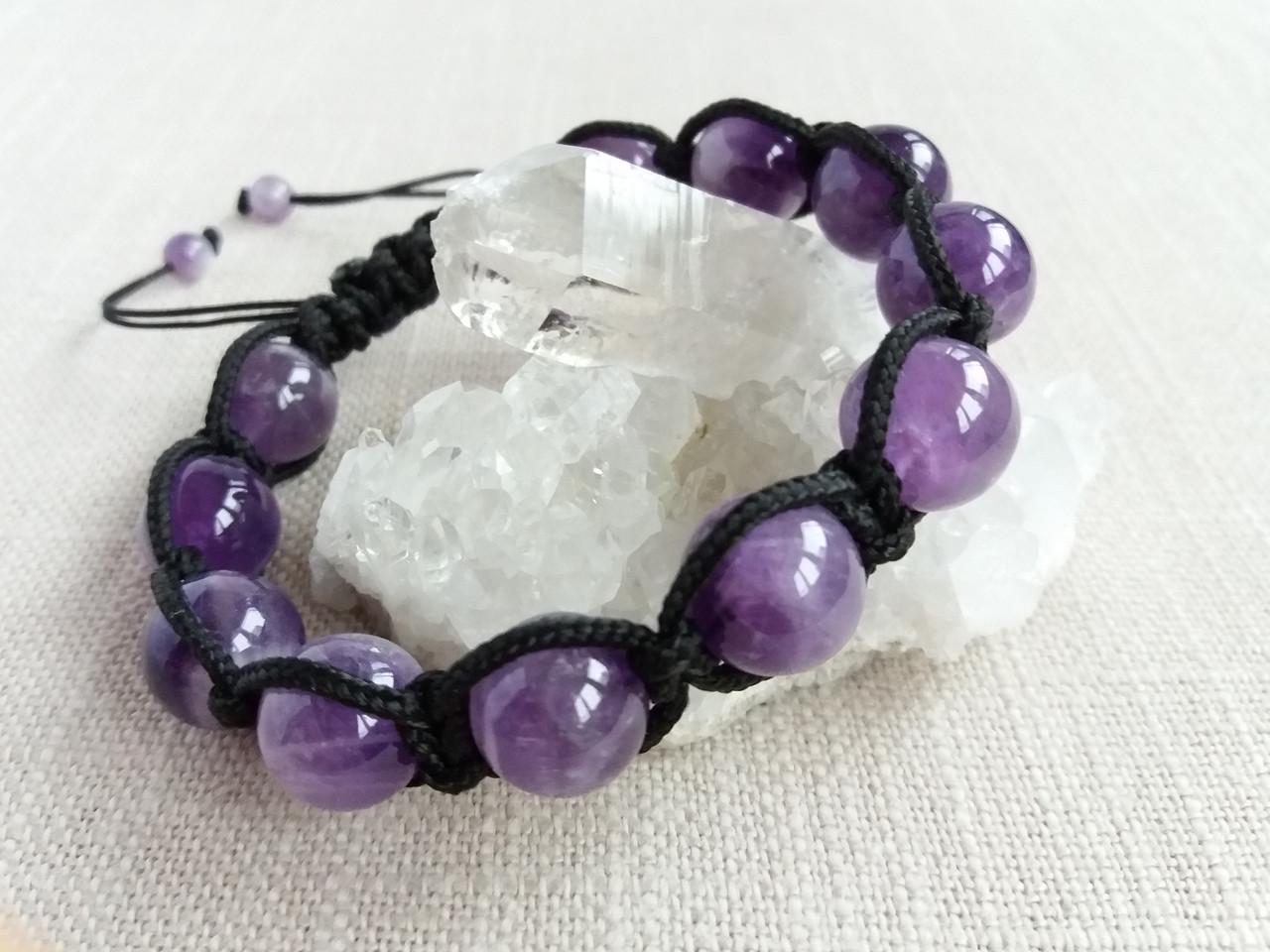 Браслет Шамбала из Аметиста d 12 мм (1888394124)