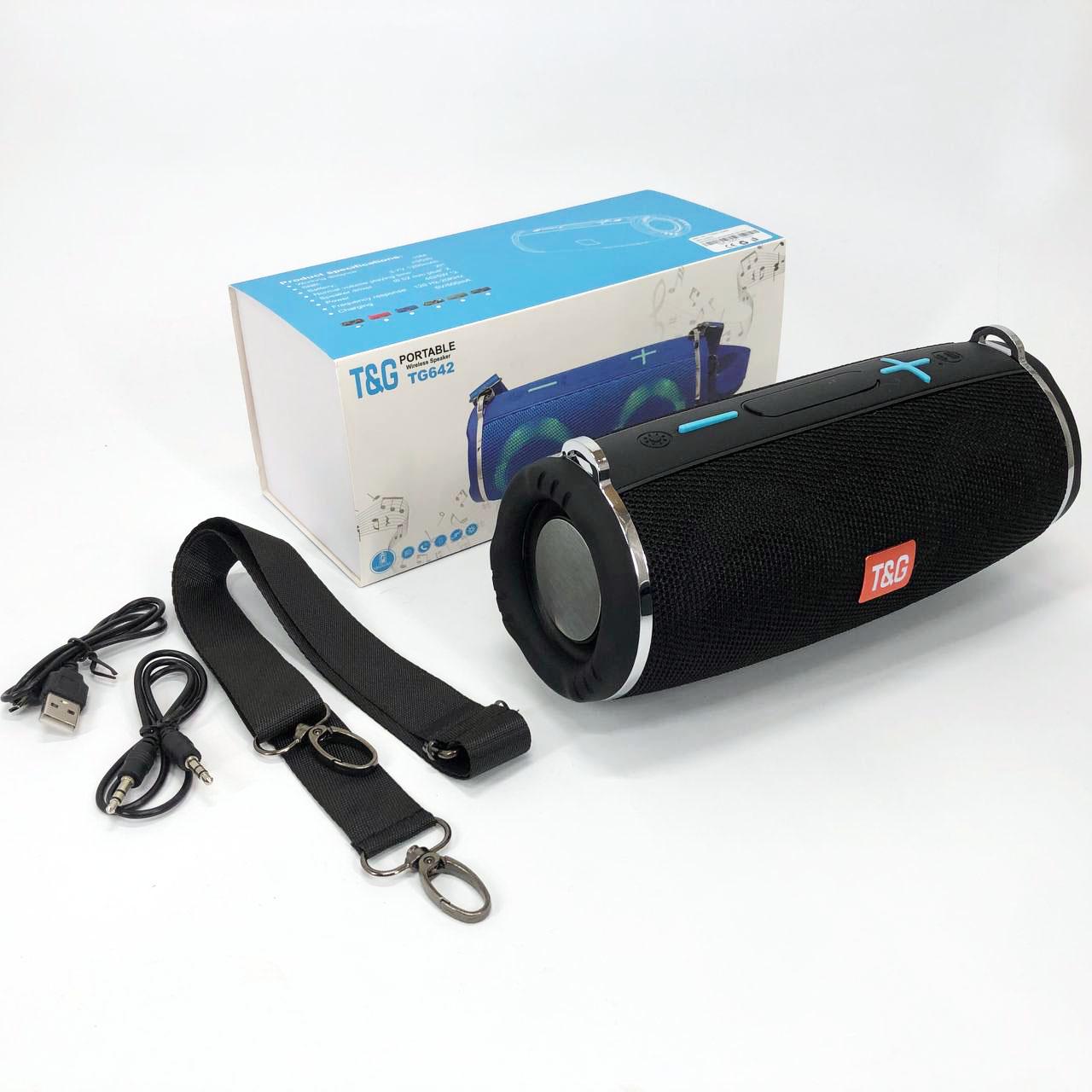 Колонка портативная с RGB подсветкой и ремешком TG642 Черный - фото 6 Колонка портативная с RGB подсветкой и ремешком TG642 Черный - фото 6