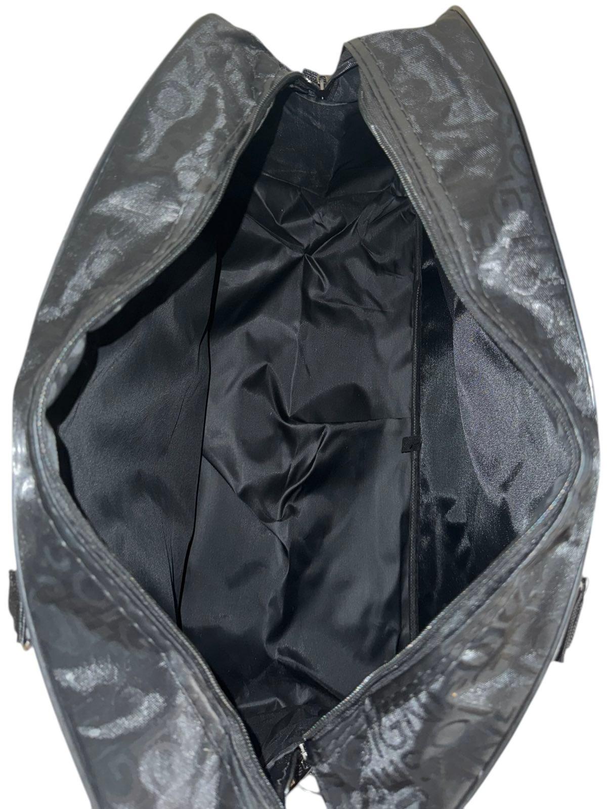 Сумка дорожная большая с длинным ремнем через плечо и боковыми карманами Черный (241199BL) - фото 5