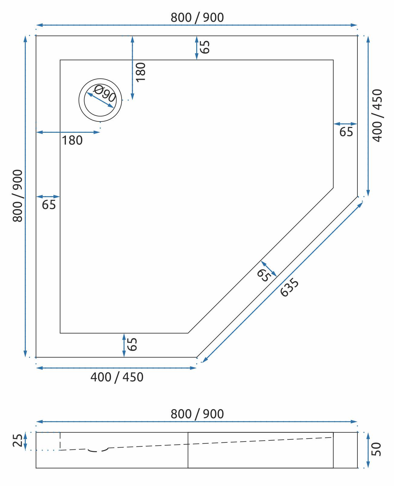 Поддон для душа REA DIAMOND WHITE REA-K8544 акриловый 80x80x5 см (133561) - фото 2