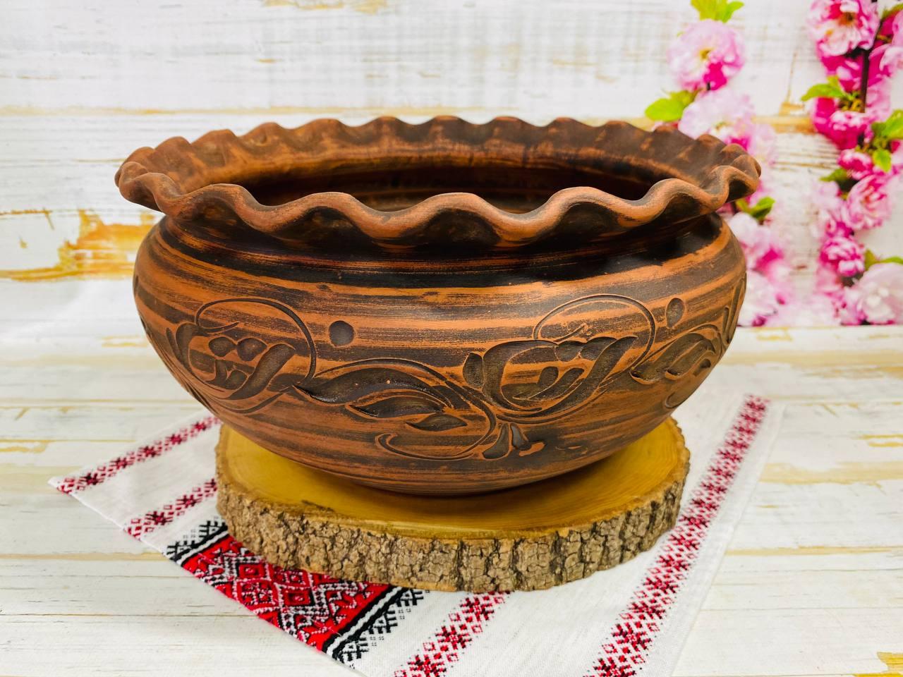 Макитра глиняная Волна 5 л (1859216606)