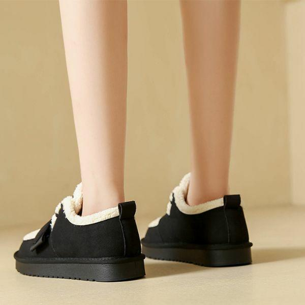 Угги женские MH00009-3 из натуральной замши с экомехом р. 40 Черный (MH00009-3) - фото 5