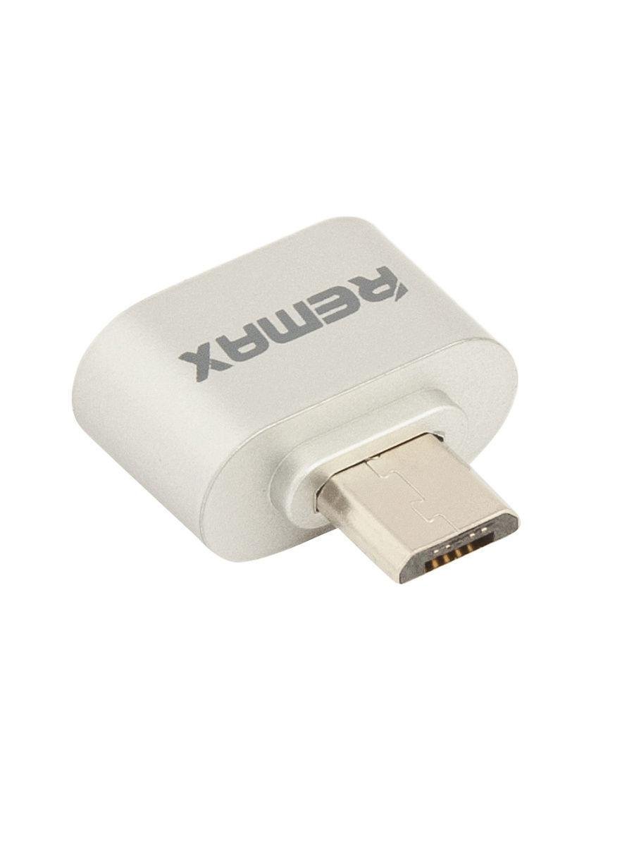 Переходник Remax Micro USB OTG RA-OTG 5V 2,1A Silver