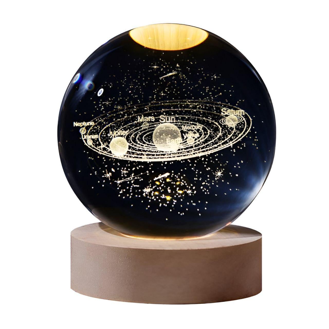 Ночник 3D Солнечная система 12386/МК со стеклянным шаром и LED подсветкой USB (32001028) Ночник 3D Солнечная система 12386/МК со стеклянным шаром и LED подсветкой USB (32001028)