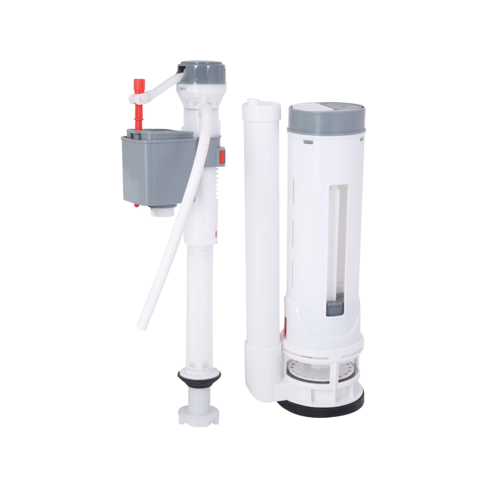 Комплект арматури Qtap QT066HY4CHR HY4 для бачка унітаза-моноблок Kolibri з подвійною кнопкою змиву та клапаном нижньої подачі води 3/6 л (SD00053459)