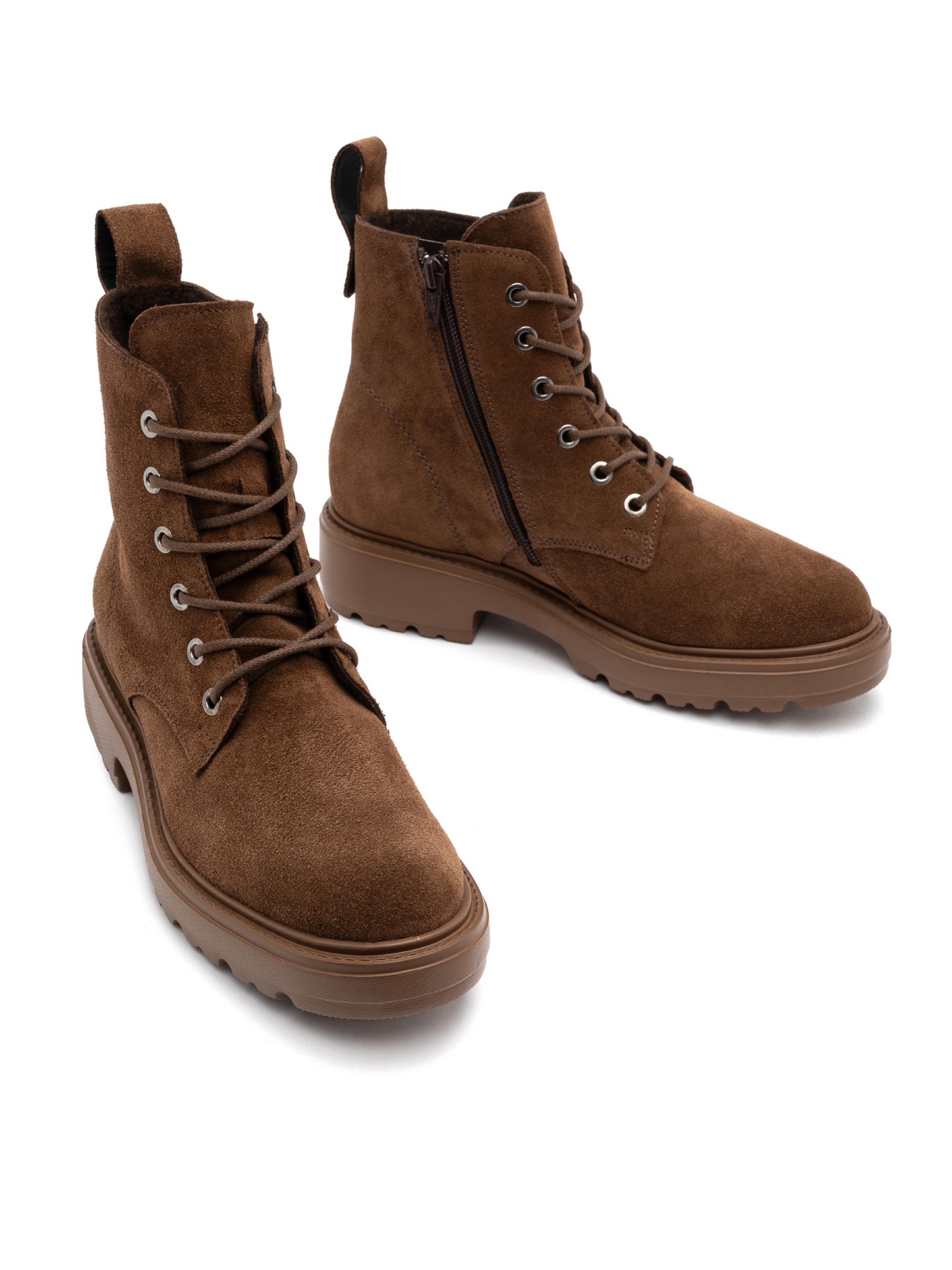 Ботинки замшевые женские демисезонные RYLKO р. 37 Коричневый (W2US1__ 2TA)