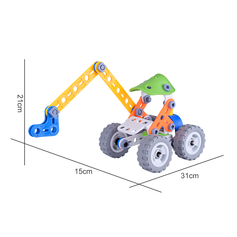 Развивающий болтовой STEM конструктор Build&Play Экскаватор 74 детали - фото 4 Развивающий болтовой STEM конструктор Build&Play Экскаватор 74 детали - фото 4