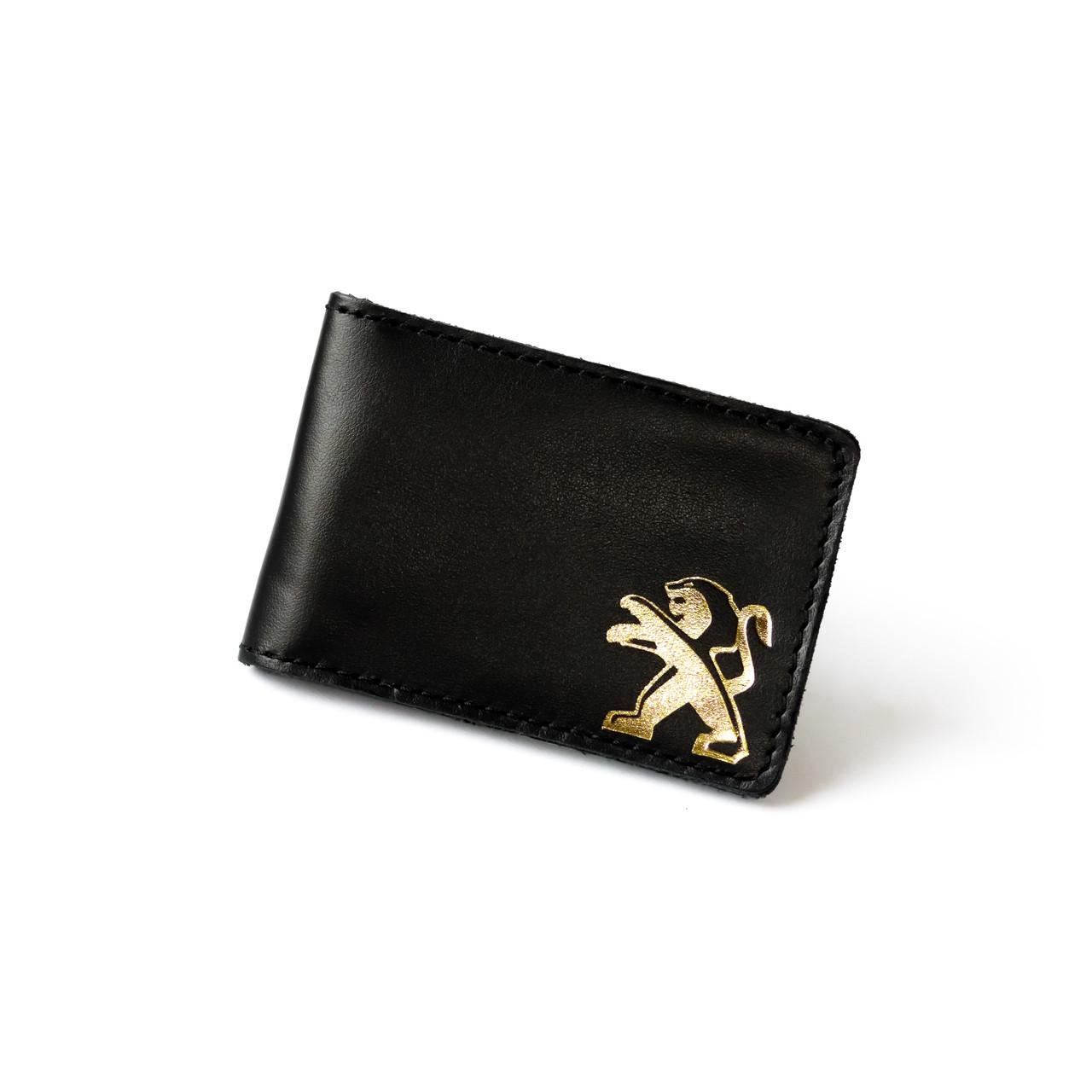 Обкладинка для автодокументів з логотипом Peugeot Чорний/Золотий (2137022360) Обкладинка для автодокументів з логотипом Peugeot Чорний/Золотий (2137022360)