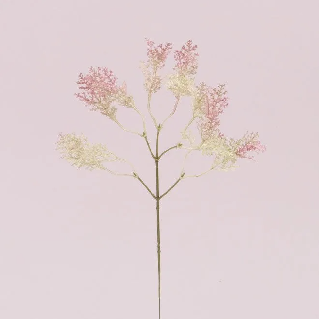 Веточка декоративная Flora с кремово-розовым цветом 12 шт. (73009)