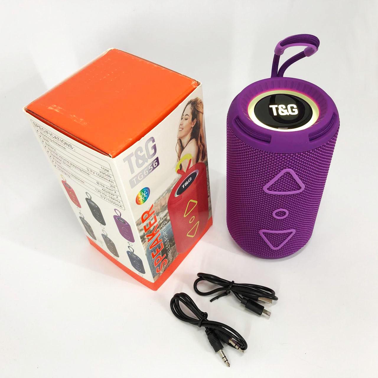 Колонка Bluetooth портативна TG656 FM-радіо Фіолетовий - фото 6