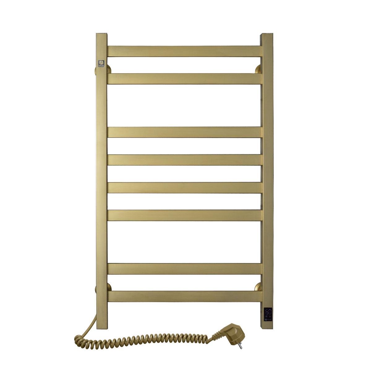 Полотенцесушитель электрический NAVIN Авангард Sensor левосторонний с таймером 480х800 мм Золотой матовый