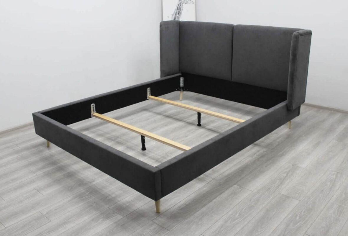 Ліжко Шик Галичина Ноа дерево/тканина з м'яким узголів'ям/без матраца двоспальне 160х200 см Сірий - фото 3 Ліжко Шик Галичина Ноа дерево/тканина з м'яким узголів'ям/без матраца двоспальне 160х200 см Сірий - фото 3