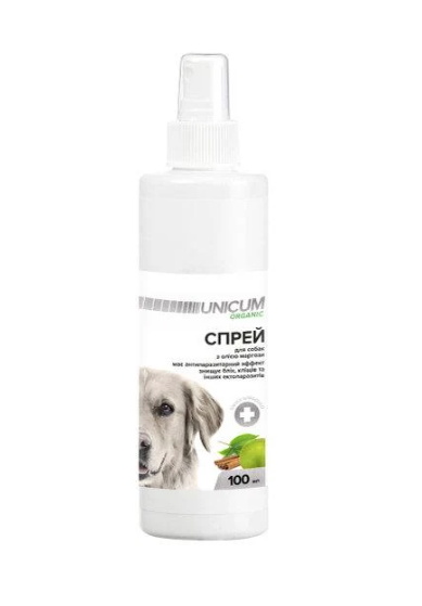 Спрей для собак UNiCUM Organic UN-027 від бліх та кліщів 100 мл (4820150202132)