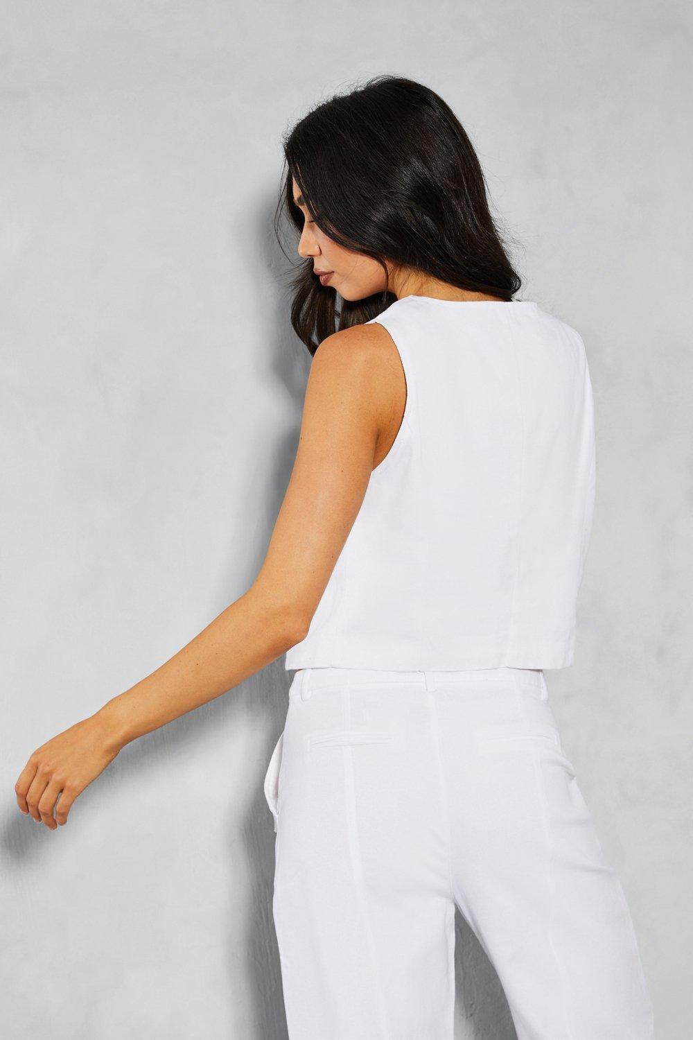 Жилет на зав'язках Мisspap бавовняний Білий (29464834) - фото 3