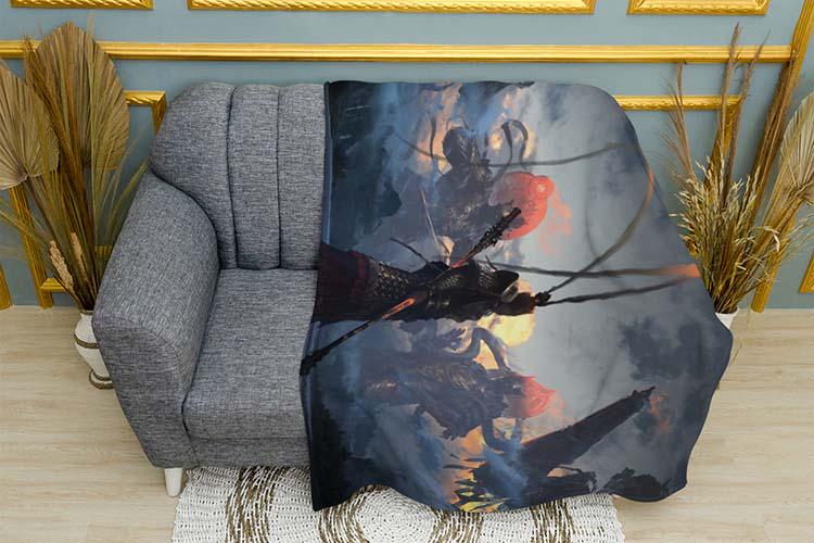 Плед Sun Wukong Mystic Battle Black Myth Wukong плюш двухслойный 150х210 см (114373-3)