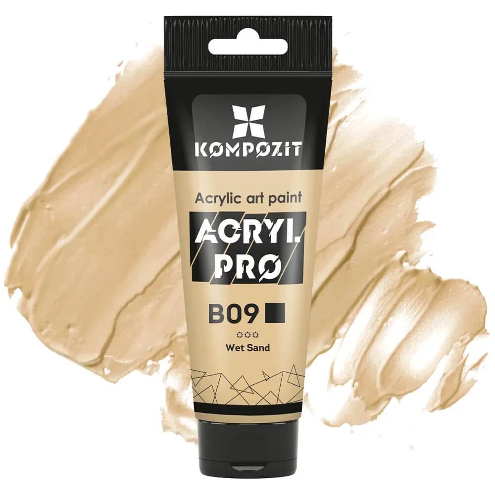 Акрилова фарба ART Kompozit B09 75 мл Вологий пісок (59B09) - фото 1 Акрилова фарба ART Kompozit B09 75 мл Вологий пісок (59B09) - фото 1
