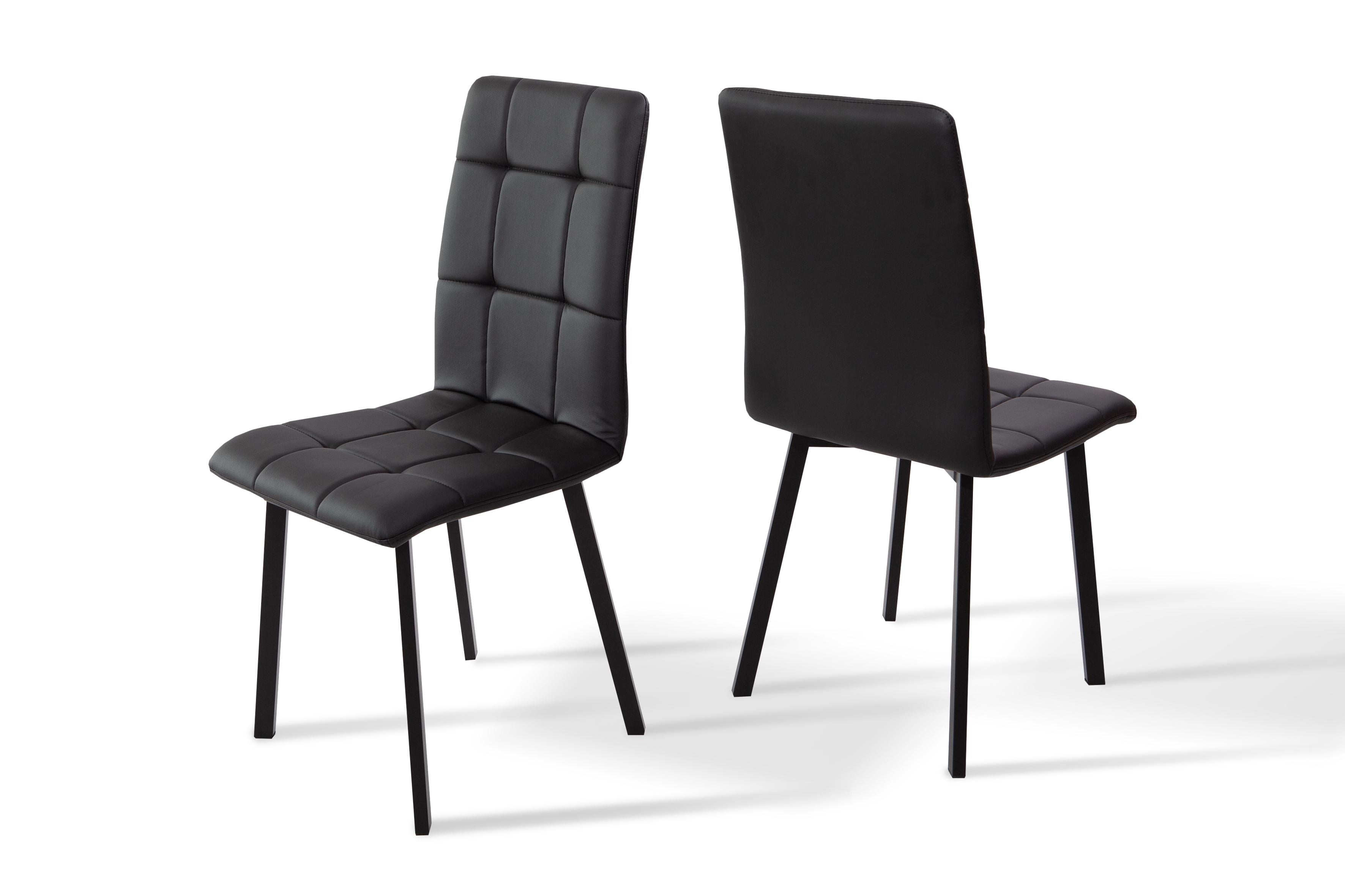 Стул Микс Мебель FLY2230 комплект 2 шт. Тринити металл кожзаменитель Белый/Черный (38559)