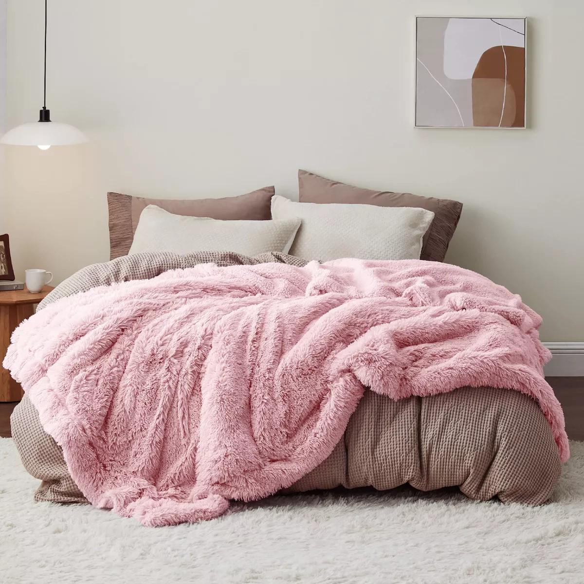 Плед Colorful Home Травка евро 220х240 см Розовый (40520)