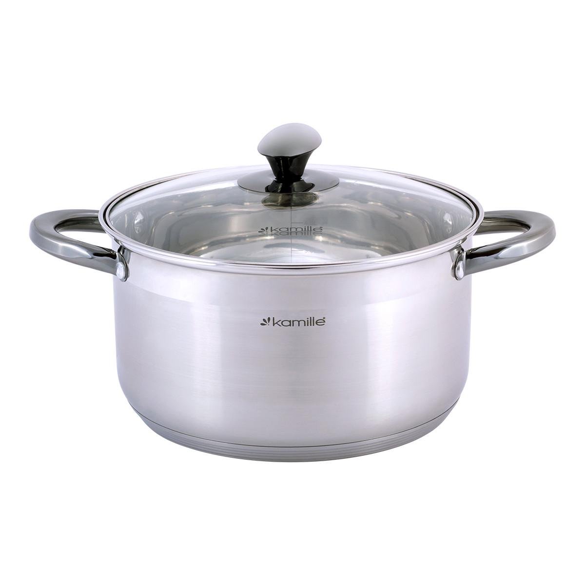 Набір каструль із кришками Kamille КМ-4927 із нержавіючої сталі з 8 предметів Сталевий (150-84-4927) - фото 4 Набір каструль із кришками Kamille КМ-4927 із нержавіючої сталі з 8 предметів Сталевий (150-84-4927) - фото 4