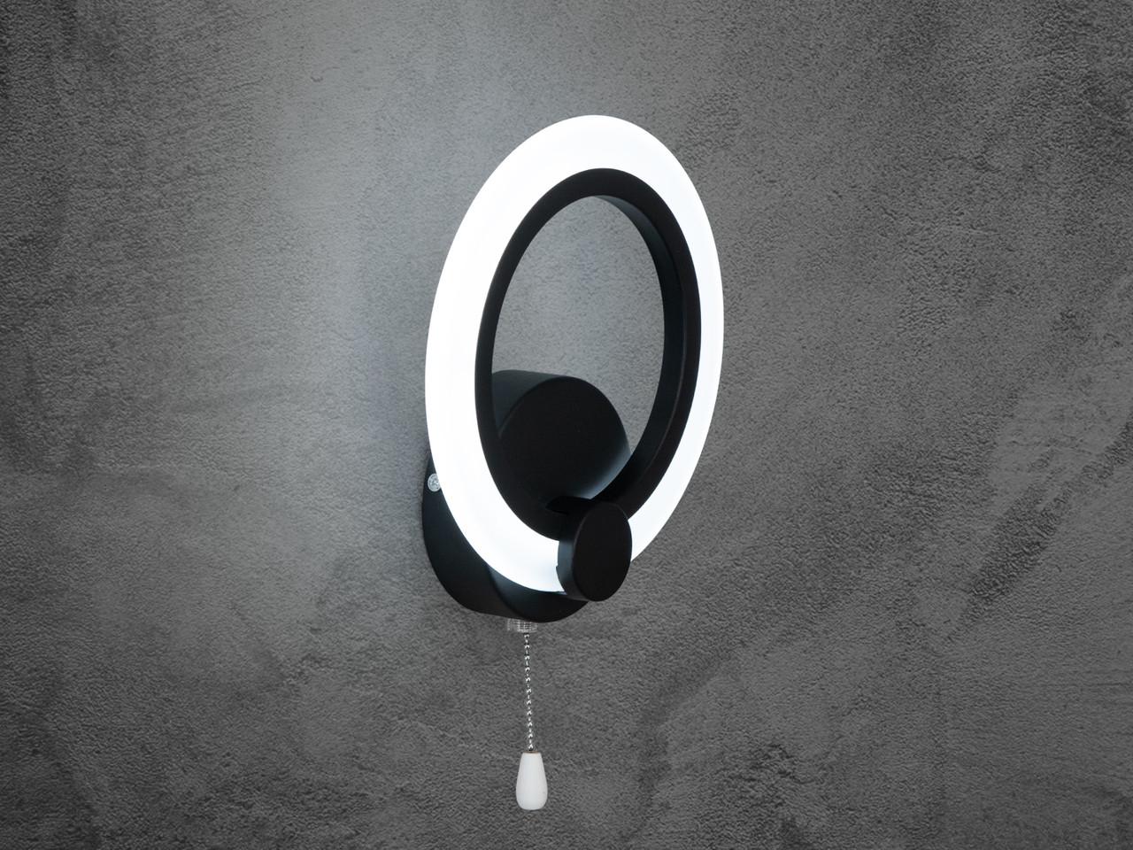 Настенный светильник в спальню 12W A8022-1BK-LS Черный (2437060114) - фото 2