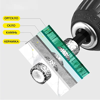 Набор алмазных сверл 4 шт. (C01712) - фото 2 Набор алмазных сверл 4 шт. (C01712) - фото 2