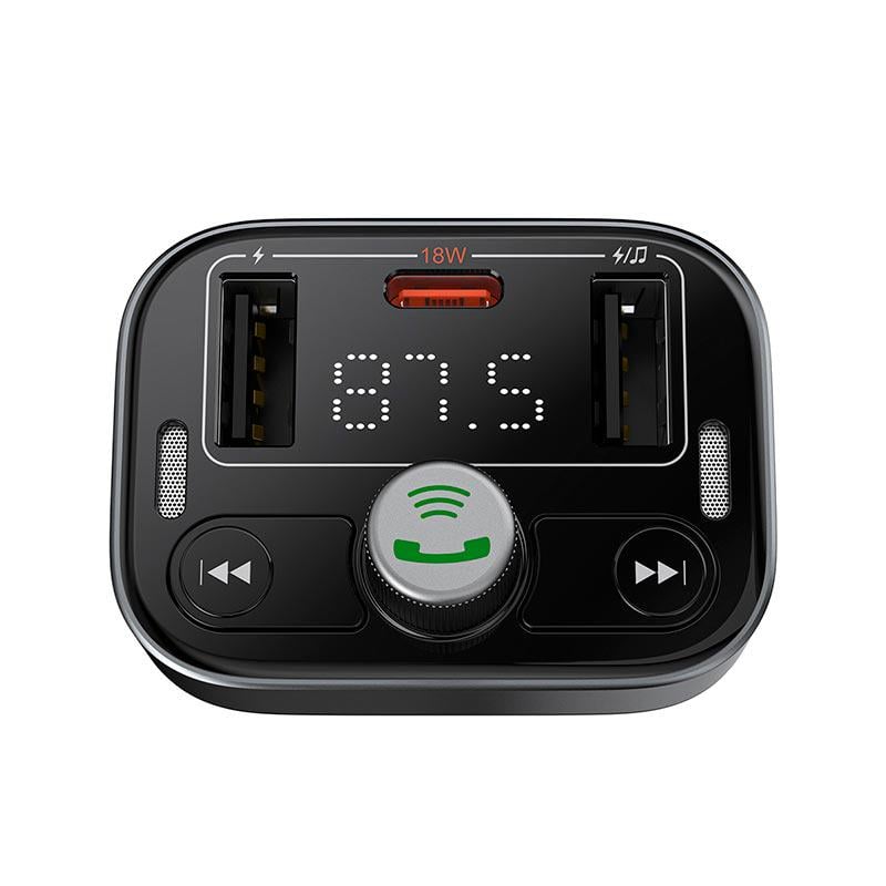 FM-трансмітер BASEUS S-09 Pro Series Car FM Bluetooth 5.3 PD/QC 18W/2,4A Чорний (591030) - фото 3