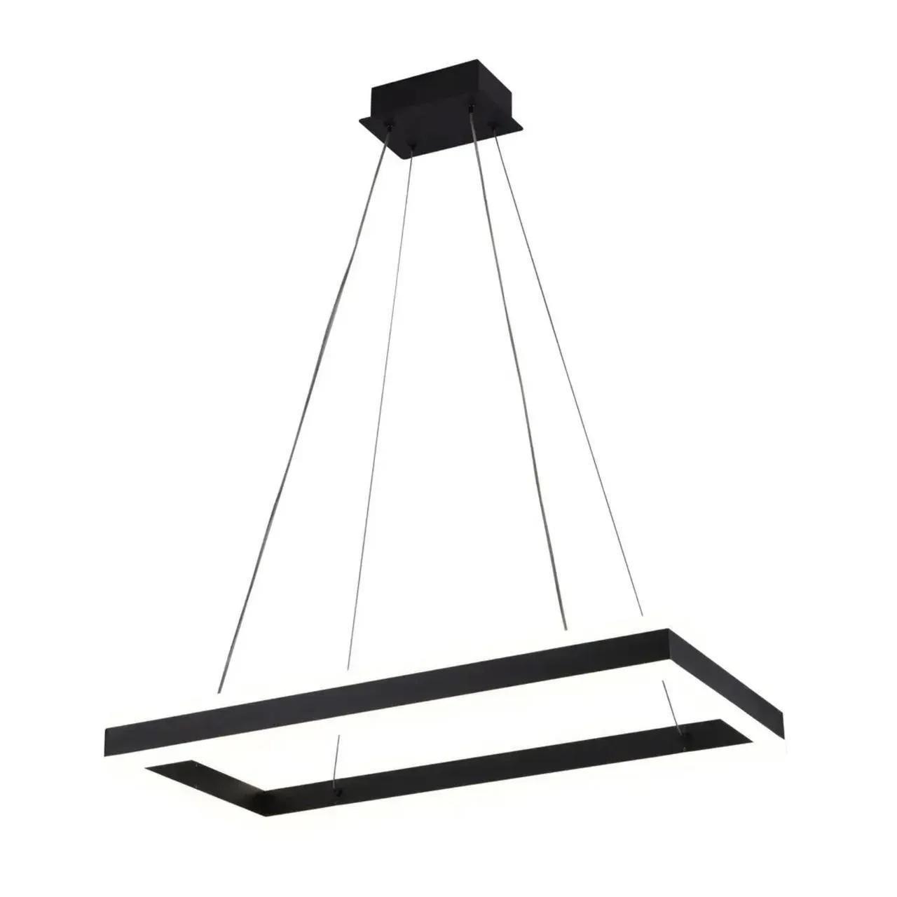 LED-люстра подвесная Valeso Interees с пультом и акриловым плафоном 3000/6400К IP20 56W Черный (V-QQD3093 BK)