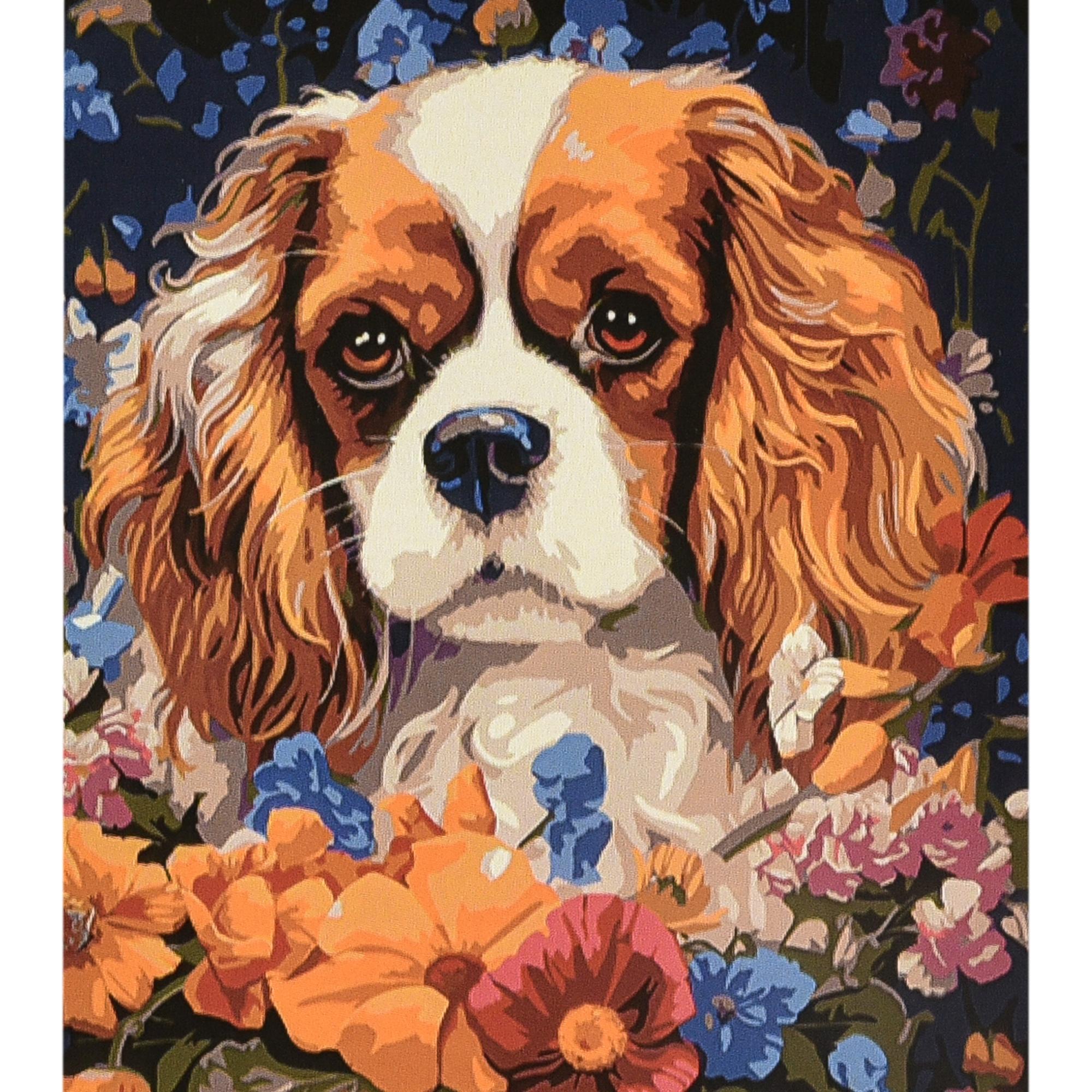 Картина за номерами Strateg Преміум Ласка та природа з лаком та рівнем 40x50 см (Str-VA-4647)