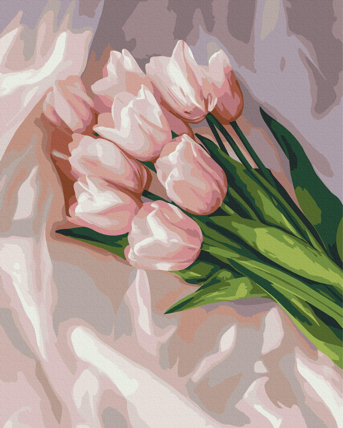 Картина по номерам Brushme Нежность тюльпанов 40x50 см (BS54228)